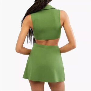 WeWoreWhat Polo Bra and Active Skort Court Green Size Large New with Tags - Set